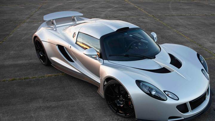 2011 Hennessey Venom GT Front Top View In Silver